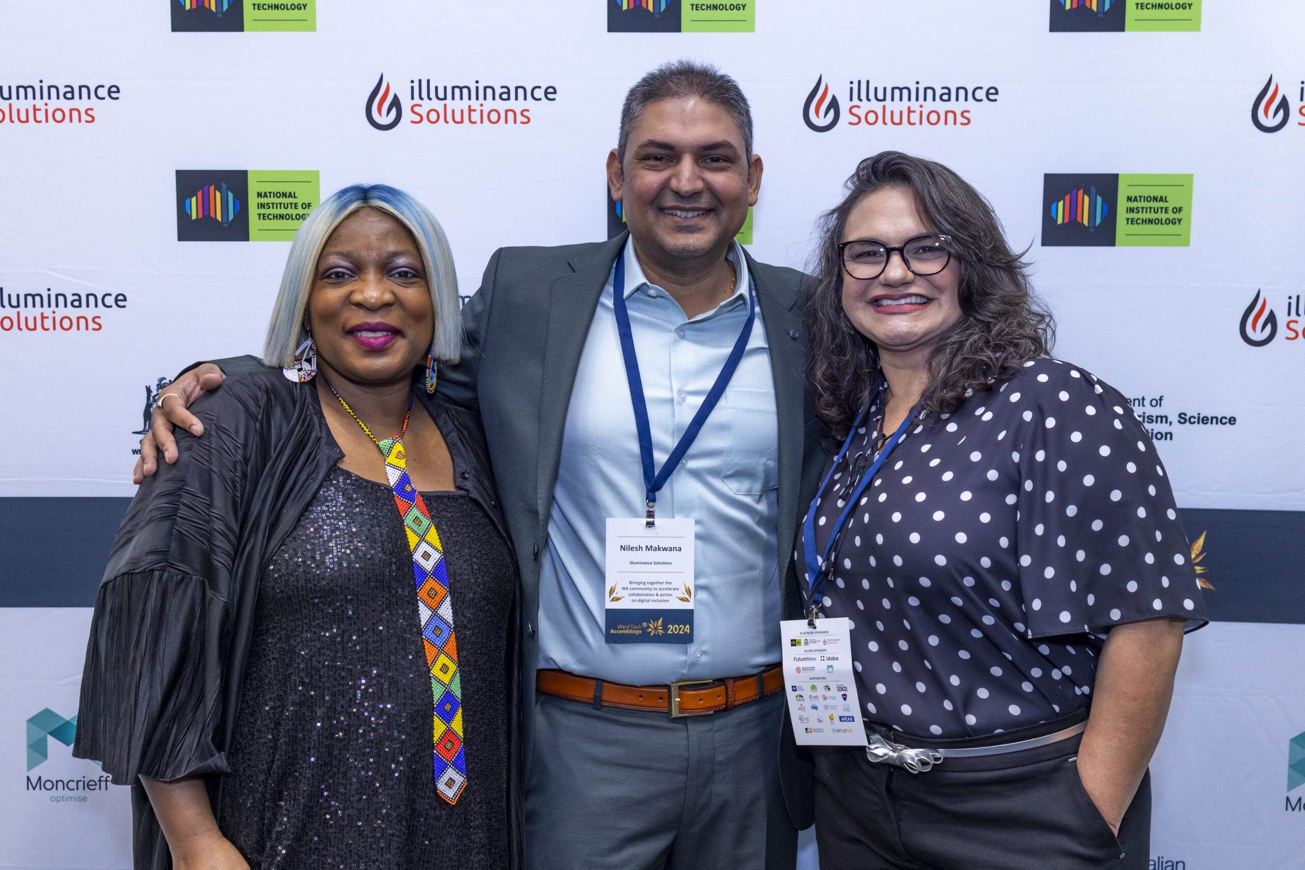 Nilesh with Cema Santos and Joan Dellavalle